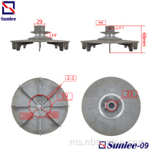 Mesin basuh berkembar Tiub Aluminium Diameter60mm